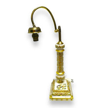 24K Gold Marble Handcrafted Mid Century Table Lamp Stand