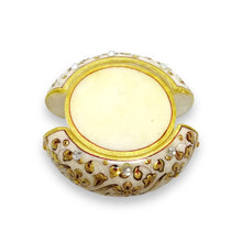 24K Gold Marble Handcrafted 6 Piece Coaster Stand Set