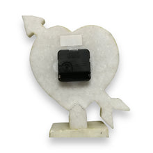 Marble 24K Gold Handcrafted Heart Arrow Table Clock