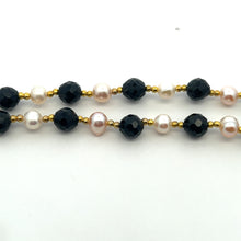 Natural Tourmaline & Pearl Gemstone Handmade Necklace