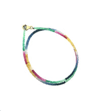 Natural Emerald Ruby Blue & Yellow Sapphire Multi Precious Necklace Jewelry