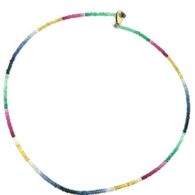 Natural Emerald Ruby Blue & Yellow Sapphire Multi Precious Necklace Jewelry