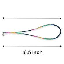 Natural Ruby / Emerald / Sapphire Multi Rondelle Facet Cut Beads Necklace