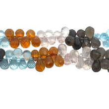 Natural Rose Quartz Smoky Quartz Swiss Blue Topaz Citrine Amethyst Gemstone Necklace