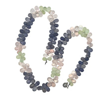 Natural Prehnite Iolite Rose Quartz Drop Briolette Gemstone Necklace Jewelry