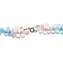 Natural Rose Quartz Sky Blue Topaz Citrine Prehnite Amethyst White Topaz Garnet Gemstone Necklace