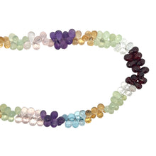 Natural Rose Quartz Sky Blue Topaz Citrine Prehnite Amethyst White Topaz Garnet Gemstone Necklace