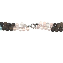 Natural Rose Quartz Smoky Quartz Sky Blue Topaz Citrine Amethyst Gemstone Semi Necklace