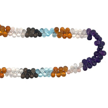 Natural Rose Quartz Smoky Quartz Sky Blue Topaz Citrine Amethyst Gemstone Semi Necklace