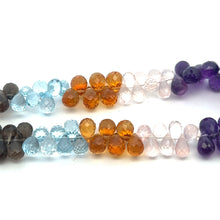 Natural Rose Quartz Smoky Quartz Sky Blue Topaz Citrine Amethyst Gemstone Semi Necklace