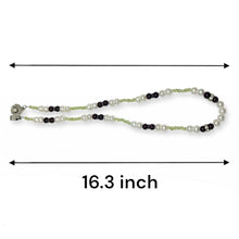 Natural Garnet Peridot Pearl Round Plain Handmade Gemstone Necklace
