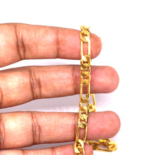 Chic Gold Electroplated Cuban and Chain Link Figaro Necklace Jewelry