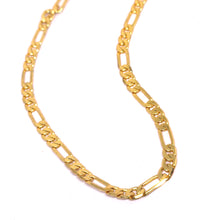 Chic Gold Electroplated Cuban and Chain Link Figaro Necklace Jewelry