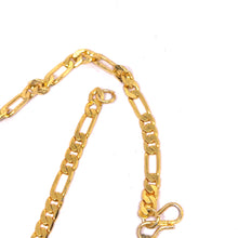 Chic Gold Electroplated Cuban and Chain Link Figaro Necklace Jewelry