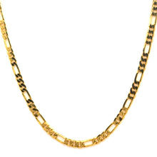 Gold Plated Figaro Style Chain Necklace Jewelry