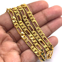 Gold Plated Chain Classic Figaro Style Necklace Jewelry