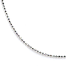 Silver Beaded Chain Necklace – Minimalist Rhodium-Plated and Layered Versatile Jewelry