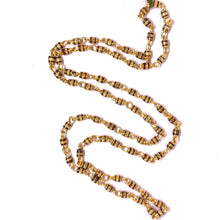 Gold Plated Chain Cylindrical Cross-Patterned Linked Necklace Jewelry