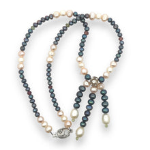 Natural Multi Tourmaline Pearl Peridot Plain Ball Handmade Necklace Jewelry