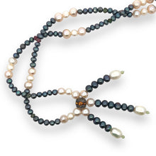 Natural Multi Tourmaline Pearl Peridot Semi Precious Necklace