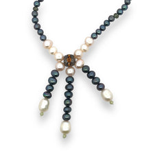 Natural Multi Tourmaline Pearl Peridot Semi Precious Necklace