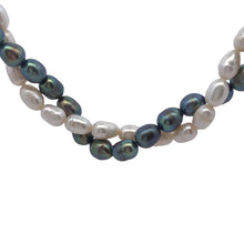 Chic Two-Tone Twisted Plain Pearl Necklace