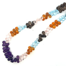 Natural Rose Quartz Smoky Quartz Swiss Blue Topaz Citrine Amethyst Gemstone Necklace