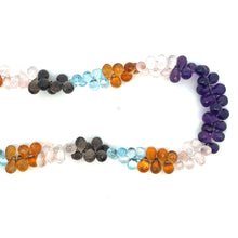 Natural Rose Quartz Smoky Quartz Swiss Blue Topaz Citrine Amethyst Gemstone Necklace