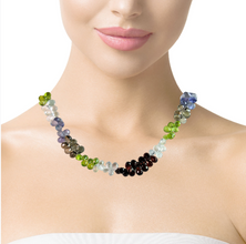 Natural Amethyst Prehnite Iolite Smoky Quartz Peridot White Topaz Garnet Necklace