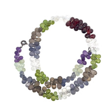 Natural Amethyst Prehnite Iolite Smoky Quartz Peridot White Topaz Garnet Necklace