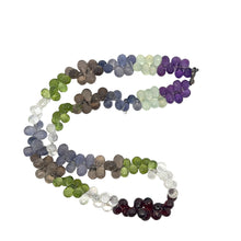 Natural Amethyst Prehnite Iolite Smoky Quartz Peridot White Topaz Garnet Necklace