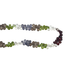 Natural Amethyst Prehnite Iolite Smoky Quartz Peridot White Topaz Garnet Necklace