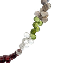 Natural Amethyst Prehnite Iolite Smoky Quartz Peridot White Topaz Garnet Necklace