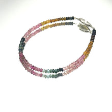 Multi Tourmaline Natural Rondelle Facet Beads Gemstone Bracelet