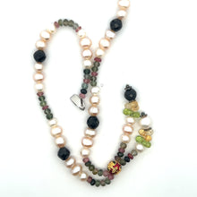 Natural Multi Tourmaline Pearl Citrine Peridot Beads Crafted Necklace