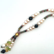 Natural Multi Tourmaline Pearl Citrine Peridot Beads Crafted Necklace