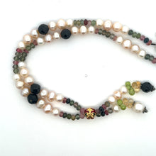 Natural Multi Tourmaline Pearl Citrine Peridot Beads Crafted Necklace