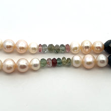 Natural Multi Tourmaline Pearl Citrine Peridot Beads Crafted Necklace