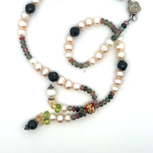 Natural Multi Tourmaline Pearl Citrine Peridot Beads Crafted Necklace
