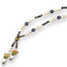 Natural Multi Tourmaline Pearl Citrine Peridot Birth Necklace Jewelry