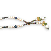 Natural Multi Tourmaline Pearl Citrine Peridot Birth Necklace Jewelry