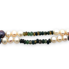 Natural Multi Tourmaline Pearl Citrine Peridot Birth Necklace Jewelry
