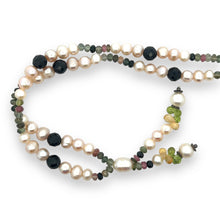 Natural Citrine & Multi Tourmaline Pearl Peridot Gemstone Necklace