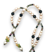 Natural Citrine & Multi Tourmaline Pearl Peridot Gemstone Necklace