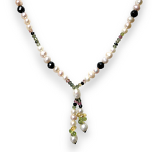 Natural Citrine & Multi Tourmaline Pearl Peridot Gemstone Necklace