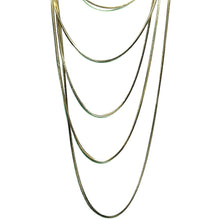 Multi Layered Chain Reversible Woven Snake Chain Two Sided Chain Necklace – Edgy Modern Fashion Jewelry