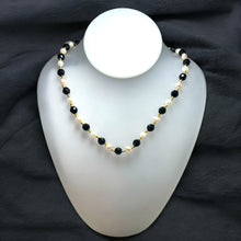 Natural Tourmaline & Pearl Gemstone Handmade Necklace