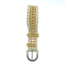 Handmade Pearl Mesh Design Buckled Belt Unique Men's Wear