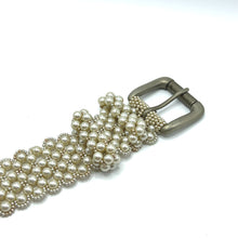 Handcrafted Jacket Design Pearl Buckled Belt Unique Giftware