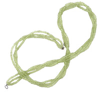 Natural Peridot Rondelle Facet Bead Gemstone Necklace Jewelry
